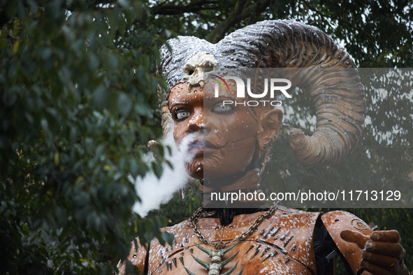 Portrait of Lilith in Toulouse. French street show creator Francois Delaroziere, director of the art company 'La Machine', creates a show in...