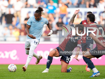 Tijjani Noslin of SS Lazio scores first goal during the Serie A Enilive match between SS Lazio and Genoa CF at Stadio Olimpico on October 27...