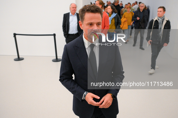 Mayor Rafal Trzaskowski is seen at the opening of the new Museum of Modern Art (Muzeum Sztuki Nowoczesnej) in Warsaw, Poland on 25 October,...