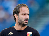 Alberto Gilardino head coach of Genoa CFC looks on during the Serie A Enilive match between SS Lazio and Genoa CF at Stadio Olimpico on Octo...