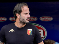 Alberto Gilardino head coach of Genoa CFC looks on during the Serie A Enilive match between SS Lazio and Genoa CF at Stadio Olimpico on Octo...