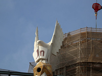 Work continues on the tower of Jesus Christ of the Sagrada Familia, which, when completed, makes the temple the tallest in the world at 172....