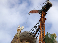 Work continues on the tower of Jesus Christ of the Sagrada Familia, which, when completed, makes the temple the tallest in the world at 172....