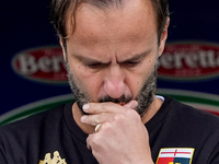 Alberto Gilardino head coach of Genoa CFC seems thoughtfulduring the Serie A Enilive match between SS Lazio and Genoa CF at Stadio Olimpico...