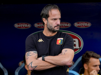 Alberto Gilardino head coach of Genoa CFC looks on during the Serie A Enilive match between SS Lazio and Genoa CF at Stadio Olimpico on Octo...