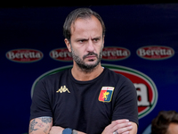 Alberto Gilardino head coach of Genoa CFC looks on during the Serie A Enilive match between SS Lazio and Genoa CF at Stadio Olimpico on Octo...