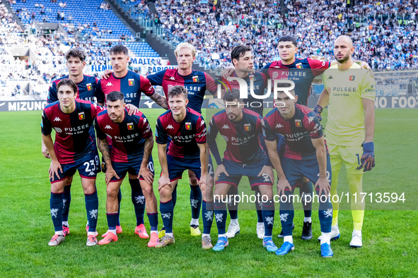 Genoa CFC Line up during the Serie A Enilive match between SS Lazio and Genoa CF at Stadio Olimpico on October 27, 2024 in Rome, Italy. 