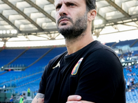 Alberto Gilardino head coach of Genoa CFC looks on during the Serie A Enilive match between SS Lazio and Genoa CF at Stadio Olimpico on Octo...