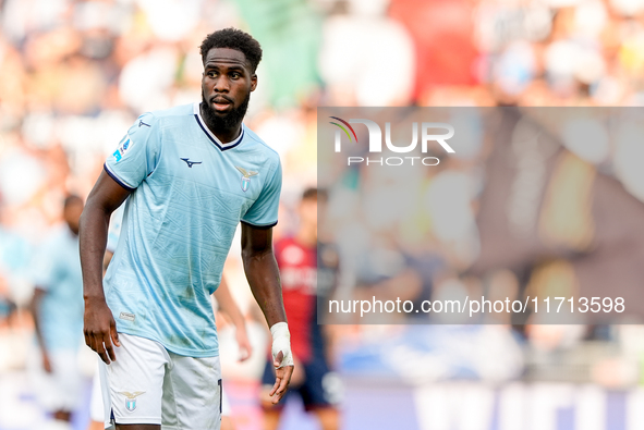 Boulaye Dia of SS Lazio looks on during the Serie A Enilive match between SS Lazio and Genoa CF at Stadio Olimpico on October 27, 2024 in Ro...