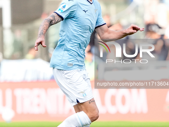 Nicolo' Rovella of SS Lazio during the Serie A Enilive match between SS Lazio and Genoa CF at Stadio Olimpico on October 27, 2024 in Rome, I...