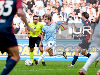 Nicolo' Rovella of SS Lazio during the Serie A Enilive match between SS Lazio and Genoa CF at Stadio Olimpico on October 27, 2024 in Rome, I...