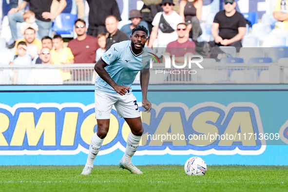 Nuno Tavares of SS Lazio during the Serie A Enilive match between SS Lazio and Genoa CF at Stadio Olimpico on October 27, 2024 in Rome, Ital...