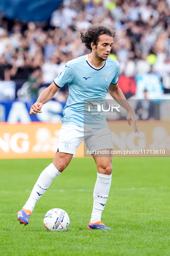 Matteo Guendouzi of SS Lazio during the Serie A Enilive match between SS Lazio and Genoa CF at Stadio Olimpico on October 27, 2024 in Rome,...