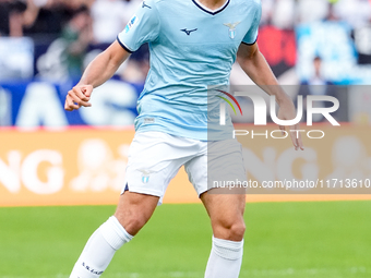 Matteo Guendouzi of SS Lazio during the Serie A Enilive match between SS Lazio and Genoa CF at Stadio Olimpico on October 27, 2024 in Rome,...