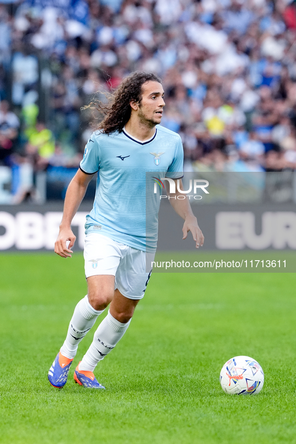 Matteo Guendouzi of SS Lazio during the Serie A Enilive match between SS Lazio and Genoa CF at Stadio Olimpico on October 27, 2024 in Rome,...