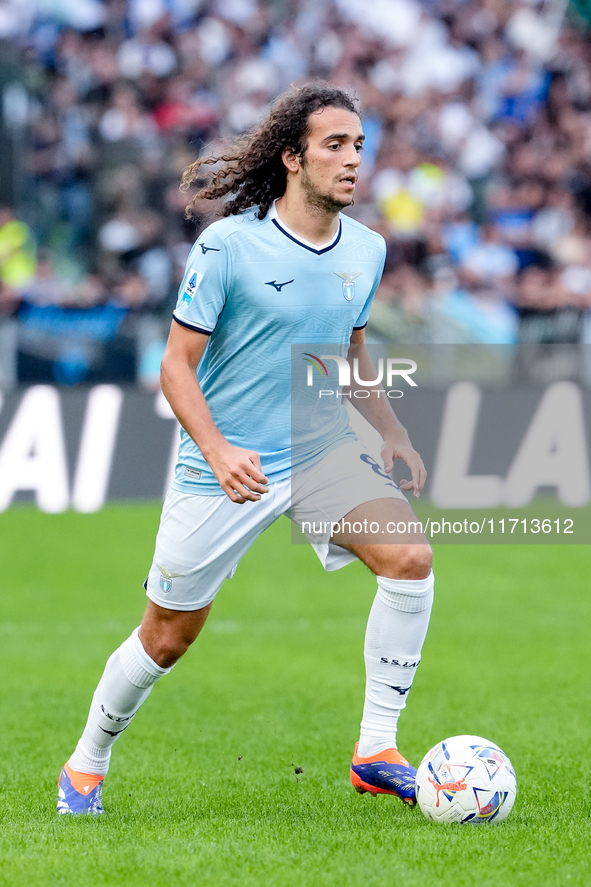 Matteo Guendouzi of SS Lazio during the Serie A Enilive match between SS Lazio and Genoa CF at Stadio Olimpico on October 27, 2024 in Rome,...