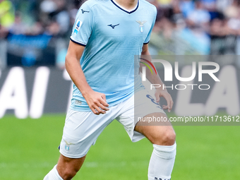 Matteo Guendouzi of SS Lazio during the Serie A Enilive match between SS Lazio and Genoa CF at Stadio Olimpico on October 27, 2024 in Rome,...