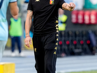 Alberto Gilardino head coach of Genoa CFC gestures during the Serie A Enilive match between SS Lazio and Genoa CF at Stadio Olimpico on Octo...