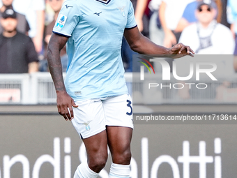 Nuno Tavares of SS Lazio during the Serie A Enilive match between SS Lazio and Genoa CF at Stadio Olimpico on October 27, 2024 in Rome, Ital...