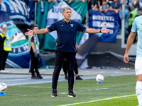 Marco Baroni head coach of SS Lazio gestures during the Serie A Enilive match between SS Lazio and Genoa CF at Stadio Olimpico on October 27...