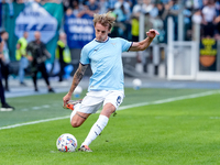 Nicolo' Rovella of SS Lazio during the Serie A Enilive match between SS Lazio and Genoa CF at Stadio Olimpico on October 27, 2024 in Rome, I...