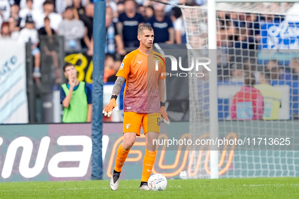 Ivan Provedel of SS Lazio during the Serie A Enilive match between SS Lazio and Genoa CF at Stadio Olimpico on October 27, 2024 in Rome, Ita...