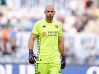 Nicola Leali of Genoa CFC looks on during the Serie A Enilive match between SS Lazio and Genoa CF at Stadio Olimpico on October 27, 2024 in...