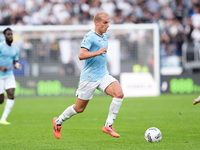 Gustav Isaksen of SS Lazio during the Serie A Enilive match between SS Lazio and Genoa CF at Stadio Olimpico on October 27, 2024 in Rome, It...