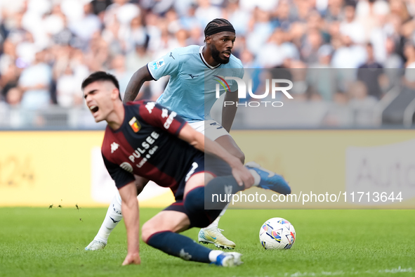 Nuno Tavares of SS Lazio during the Serie A Enilive match between SS Lazio and Genoa CF at Stadio Olimpico on October 27, 2024 in Rome, Ital...