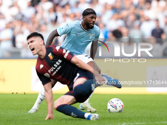 Nuno Tavares of SS Lazio during the Serie A Enilive match between SS Lazio and Genoa CF at Stadio Olimpico on October 27, 2024 in Rome, Ital...