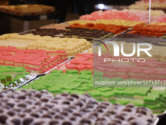 Traditional Indian sweets are displayed at a sweet shop for the upcoming festival of Diwali in Mississauga, Ontario, Canada, on October 26,...