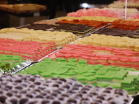 Traditional Indian sweets are displayed at a sweet shop for the upcoming festival of Diwali in Mississauga, Ontario, Canada, on October 26,...