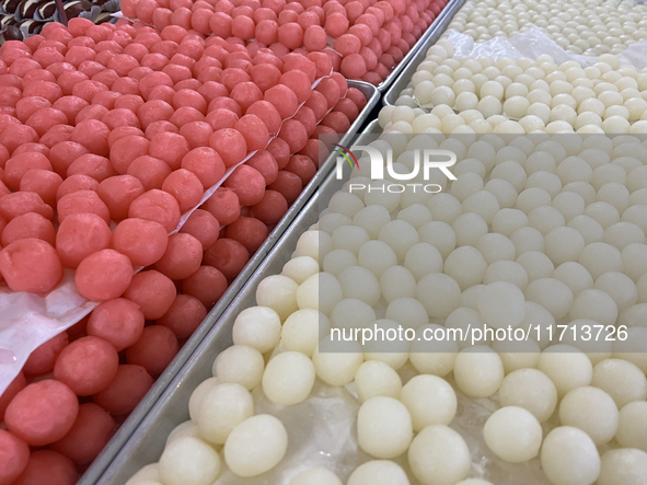 Traditional Indian sweets are displayed at a sweet shop for the upcoming festival of Diwali in Mississauga, Ontario, Canada, on October 26,...