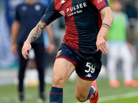 Alessandro Zanoli of Genoa CFC  during the Serie A Enilive match between SS Lazio and Genoa CF at Stadio Olimpico on October 27, 2024 in Rom...