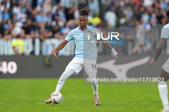 Tijjani Noslin of SS Lazio during the Serie A Enilive match between SS Lazio and Genoa CF at Stadio Olimpico on October 27, 2024 in Rome, It...