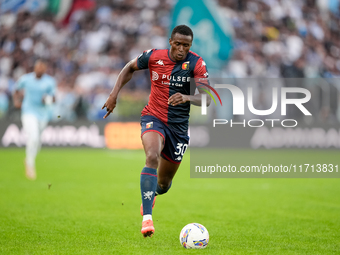 David Ankeye of Genoa CFC during the Serie A Enilive match between SS Lazio and Genoa CF at Stadio Olimpico on October 27, 2024 in Rome, Ita...