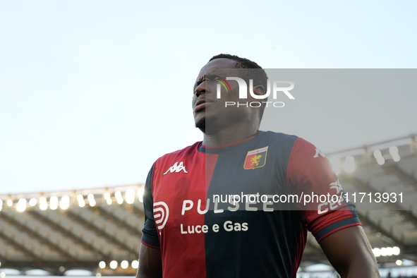 David Ankeye of Genoa CFC looks dejected during the Serie A Enilive match between SS Lazio and Genoa CF at Stadio Olimpico on October 27, 20...