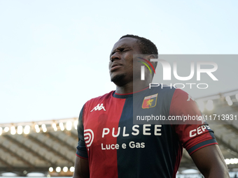 David Ankeye of Genoa CFC looks dejected during the Serie A Enilive match between SS Lazio and Genoa CF at Stadio Olimpico on October 27, 20...