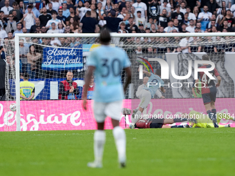 Pedro of SS Lazio scores second goal during the Serie A Enilive match between SS Lazio and Genoa CF at Stadio Olimpico on October 27, 2024 i...