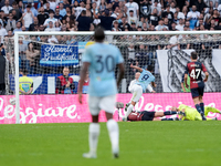 Pedro of SS Lazio scores second goal during the Serie A Enilive match between SS Lazio and Genoa CF at Stadio Olimpico on October 27, 2024 i...