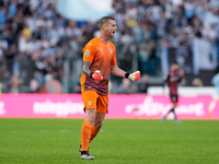 Ivan Provedel of SS Lazio celebrates after Pedro scored second goal during the Serie A Enilive match between SS Lazio and Genoa CF at Stadio...