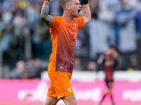 Ivan Provedel of SS Lazio celebrates after Pedro scored second goal during the Serie A Enilive match between SS Lazio and Genoa CF at Stadio...