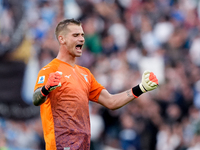 Ivan Provedel of SS Lazio celebrates after Pedro scored second goal during the Serie A Enilive match between SS Lazio and Genoa CF at Stadio...