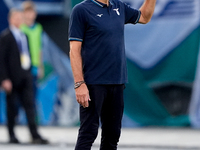 Marco Baroni head coach of SS Lazio gestures during the Serie A Enilive match between SS Lazio and Genoa CF at Stadio Olimpico on October 27...