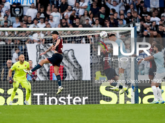 Matias Vecino of SS Lazio scores third goal during the Serie A Enilive match between SS Lazio and Genoa CF at Stadio Olimpico on October 27,...