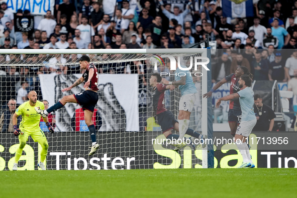 Matias Vecino of SS Lazio scores third goal during the Serie A Enilive match between SS Lazio and Genoa CF at Stadio Olimpico on October 27,...