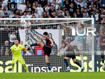 Matias Vecino of SS Lazio scores third goal during the Serie A Enilive match between SS Lazio and Genoa CF at Stadio Olimpico on October 27,...