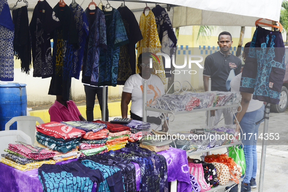 Tie and dye clothes and other crafts produced by the trainees of the Vocational Training Centre, Federal Nigeria Society for the Blind, are...