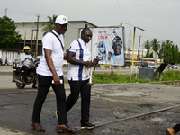 Officials and trainees of the Vocational Training Centre, Federal Nigeria Society for the Blind, Oshodi, participate in a sensitization walk...