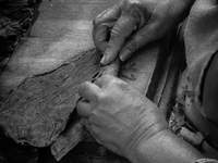 Cigar rolling is still done by hand by Torcedore at Graycliff Hotel. (